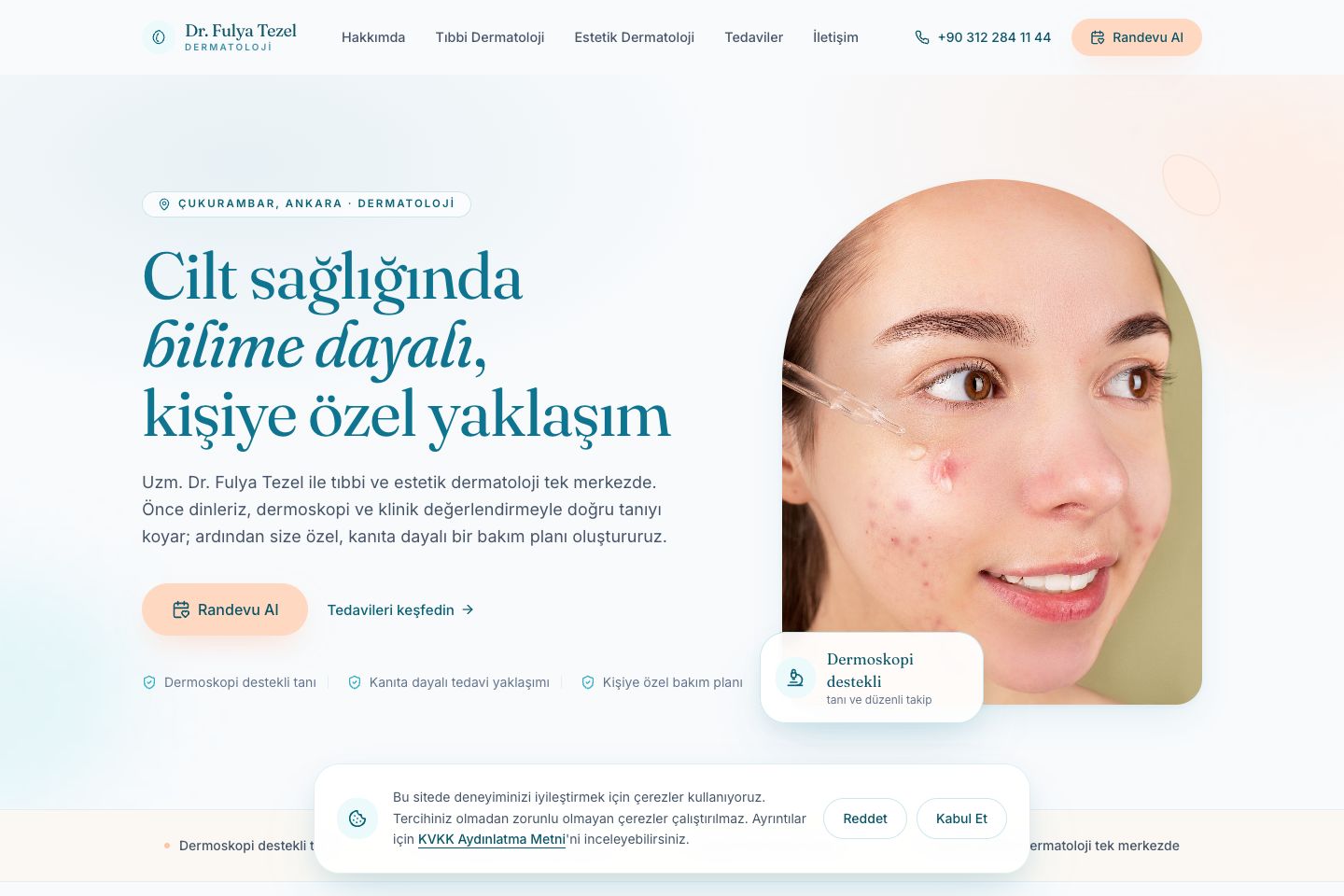 Revnak web tasarımının gerçek ana sayfa önizlemesi