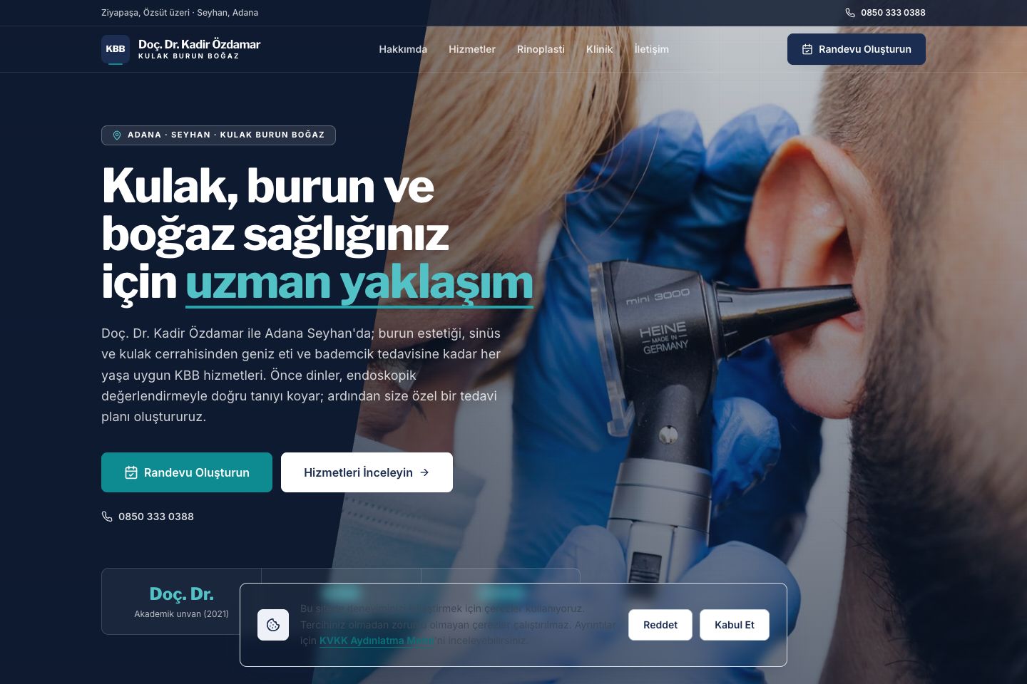Rıdvan web tasarımının gerçek ana sayfa önizlemesi
