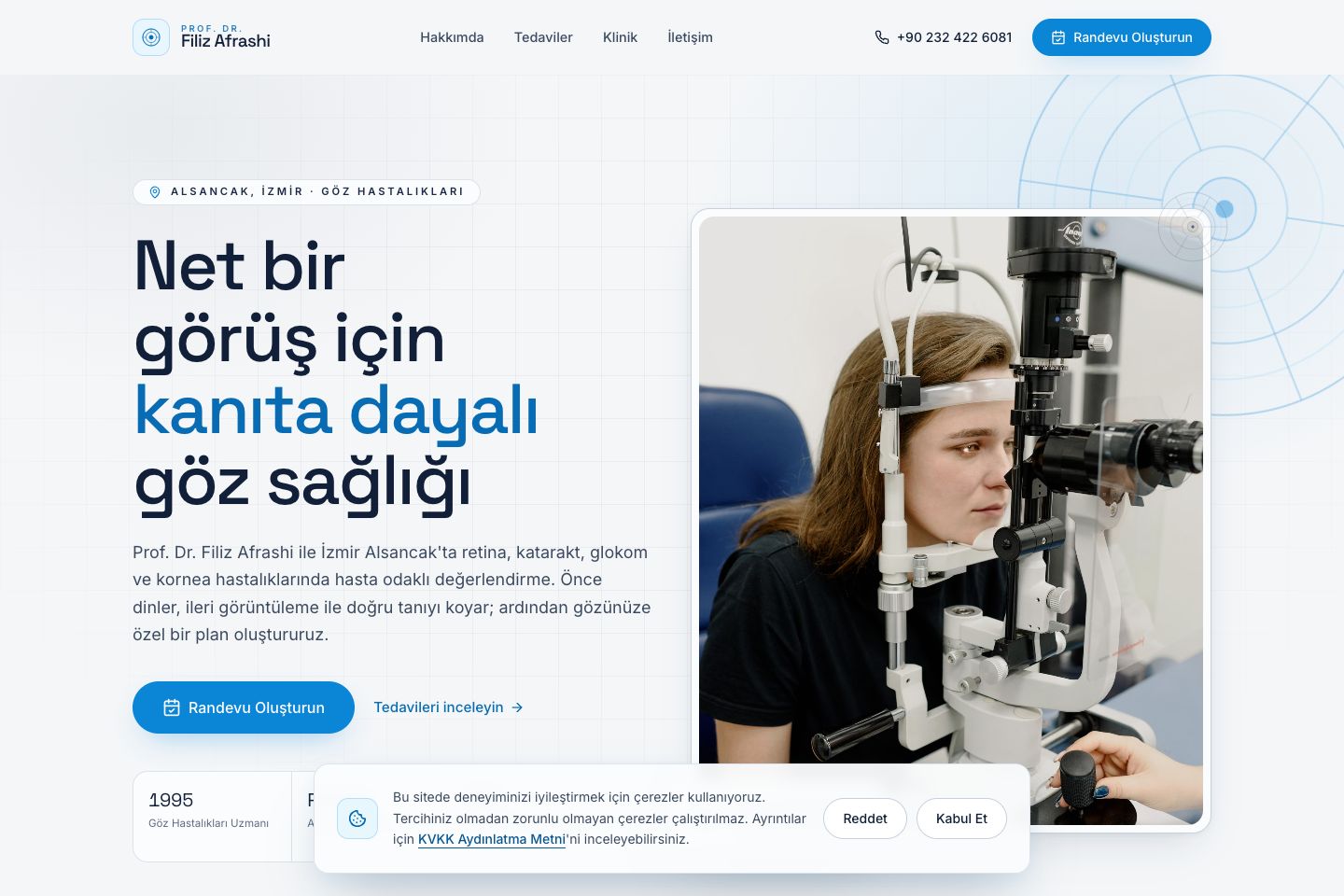 Nûr web tasarımının gerçek ana sayfa önizlemesi