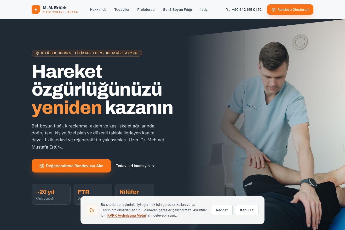 Vefa web tasarımının gerçek ana sayfa önizlemesi